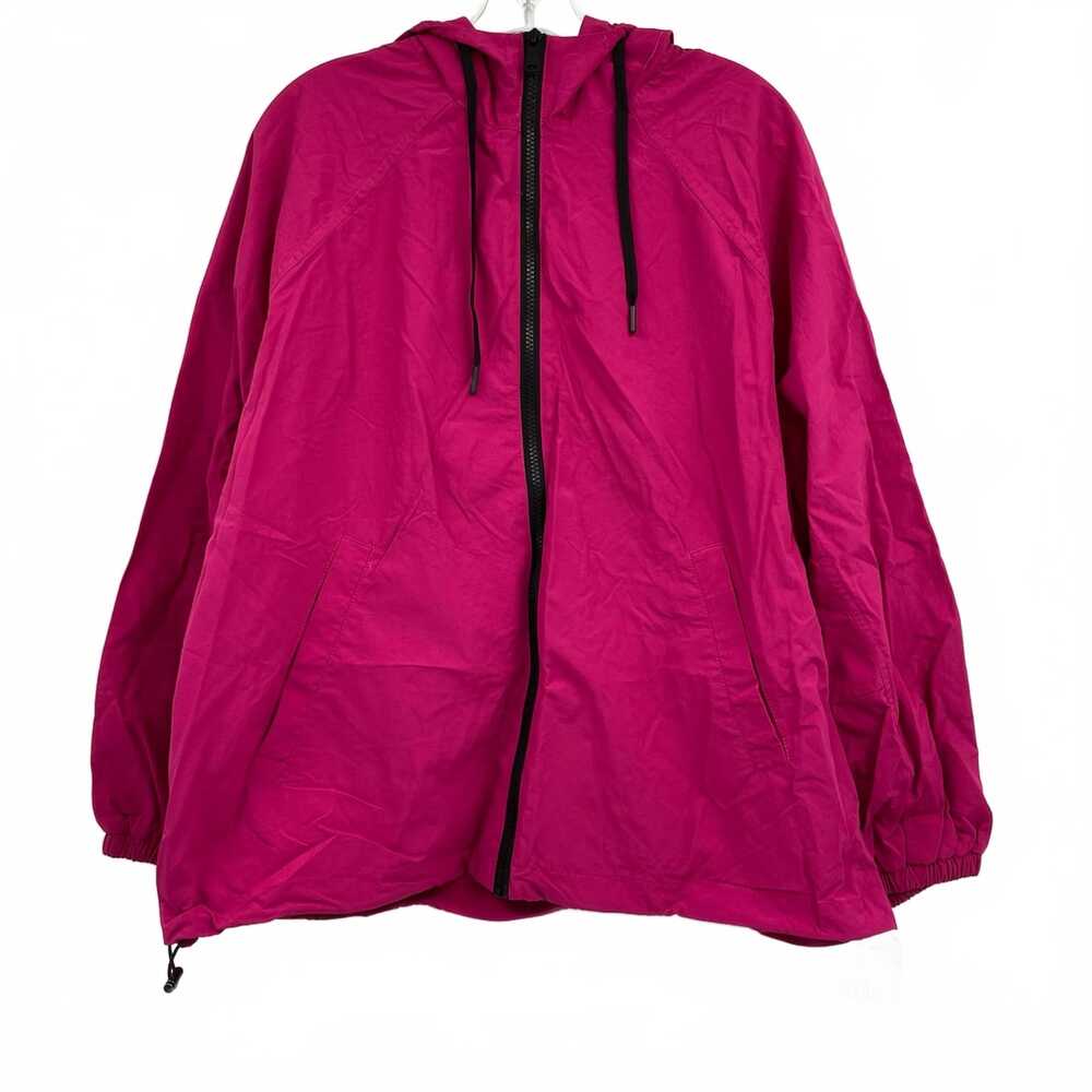 Bernardo Fuchsia Nylon Zip-Up Jacket | Regular M Women’s Utility Coat